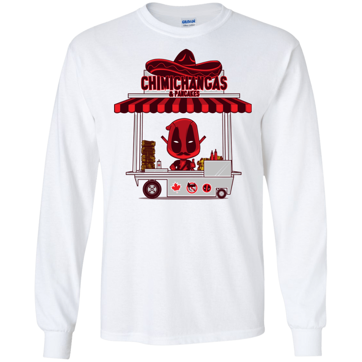 T-Shirts White / S CHIMICHANGAS & PANCAKES Men's Long Sleeve T-Shirt