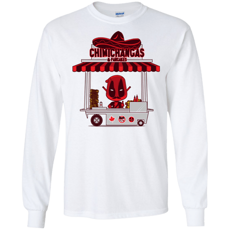 T-Shirts White / S CHIMICHANGAS & PANCAKES Men's Long Sleeve T-Shirt