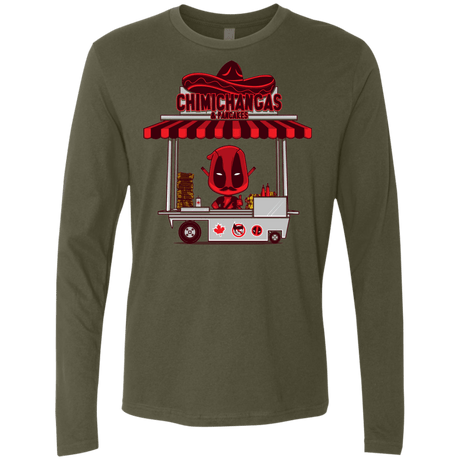 T-Shirts Military Green / S CHIMICHANGAS & PANCAKES Men's Premium Long Sleeve