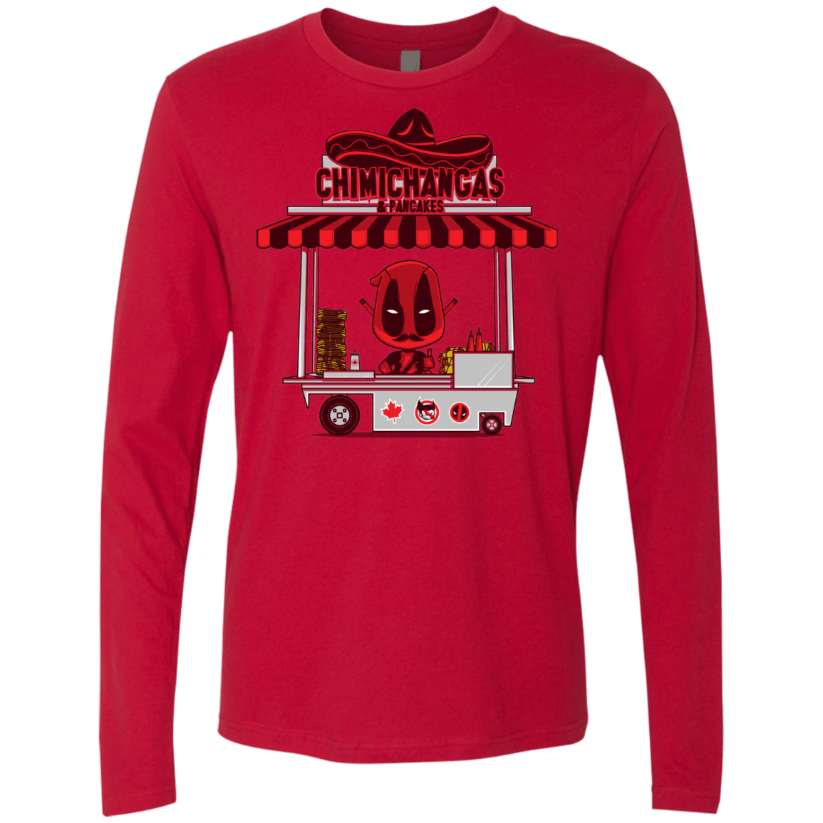 T-Shirts Red / S CHIMICHANGAS & PANCAKES Men's Premium Long Sleeve