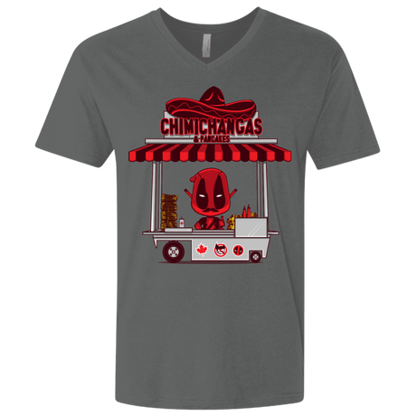 T-Shirts Heavy Metal / X-Small CHIMICHANGAS & PANCAKES Men's Premium V-Neck