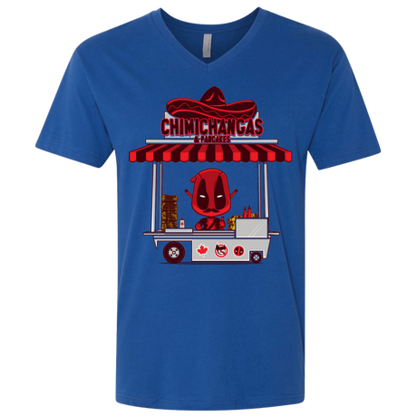 T-Shirts Royal / X-Small CHIMICHANGAS & PANCAKES Men's Premium V-Neck