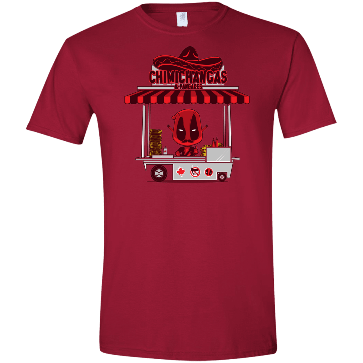 T-Shirts Cardinal Red / S CHIMICHANGAS & PANCAKES Men's Semi-Fitted Softstyle
