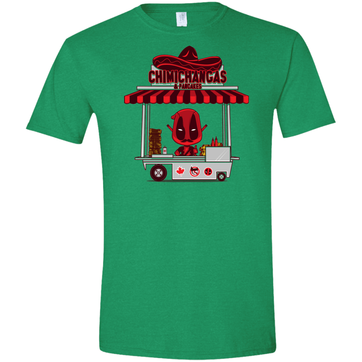 T-Shirts Heather Irish Green / S CHIMICHANGAS & PANCAKES Men's Semi-Fitted Softstyle