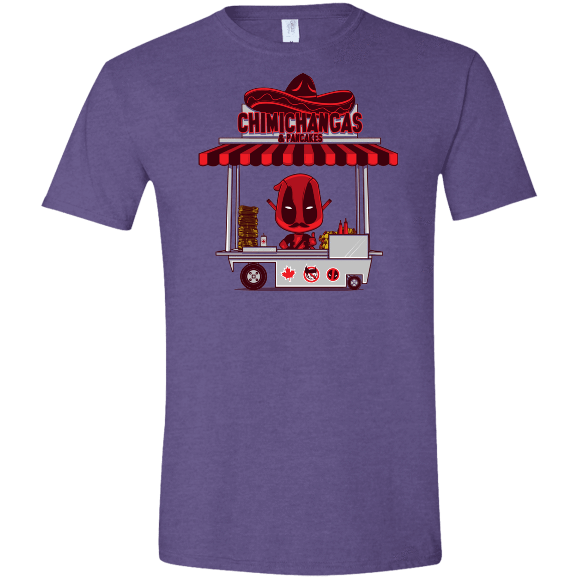 T-Shirts Heather Purple / S CHIMICHANGAS & PANCAKES Men's Semi-Fitted Softstyle