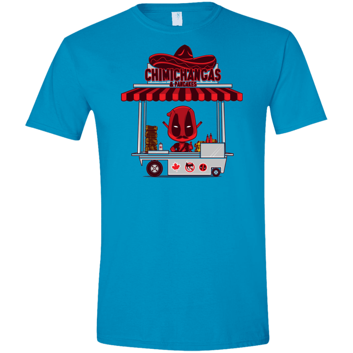 T-Shirts Sapphire / S CHIMICHANGAS & PANCAKES Men's Semi-Fitted Softstyle