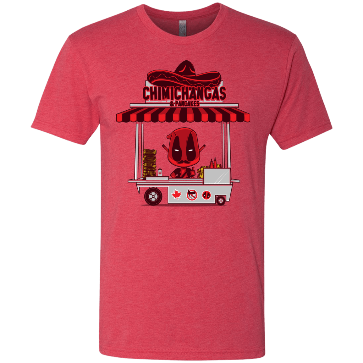 T-Shirts Vintage Red / S CHIMICHANGAS & PANCAKES Men's Triblend T-Shirt