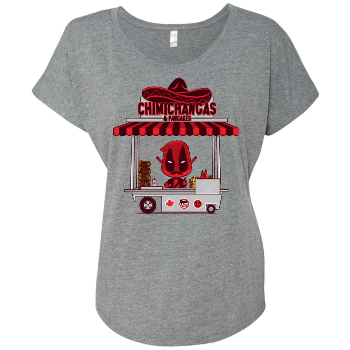 T-Shirts Premium Heather / X-Small CHIMICHANGAS & PANCAKES Triblend Dolman Sleeve