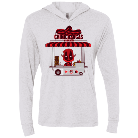 T-Shirts Heather White / X-Small CHIMICHANGAS & PANCAKES Triblend Long Sleeve Hoodie Tee