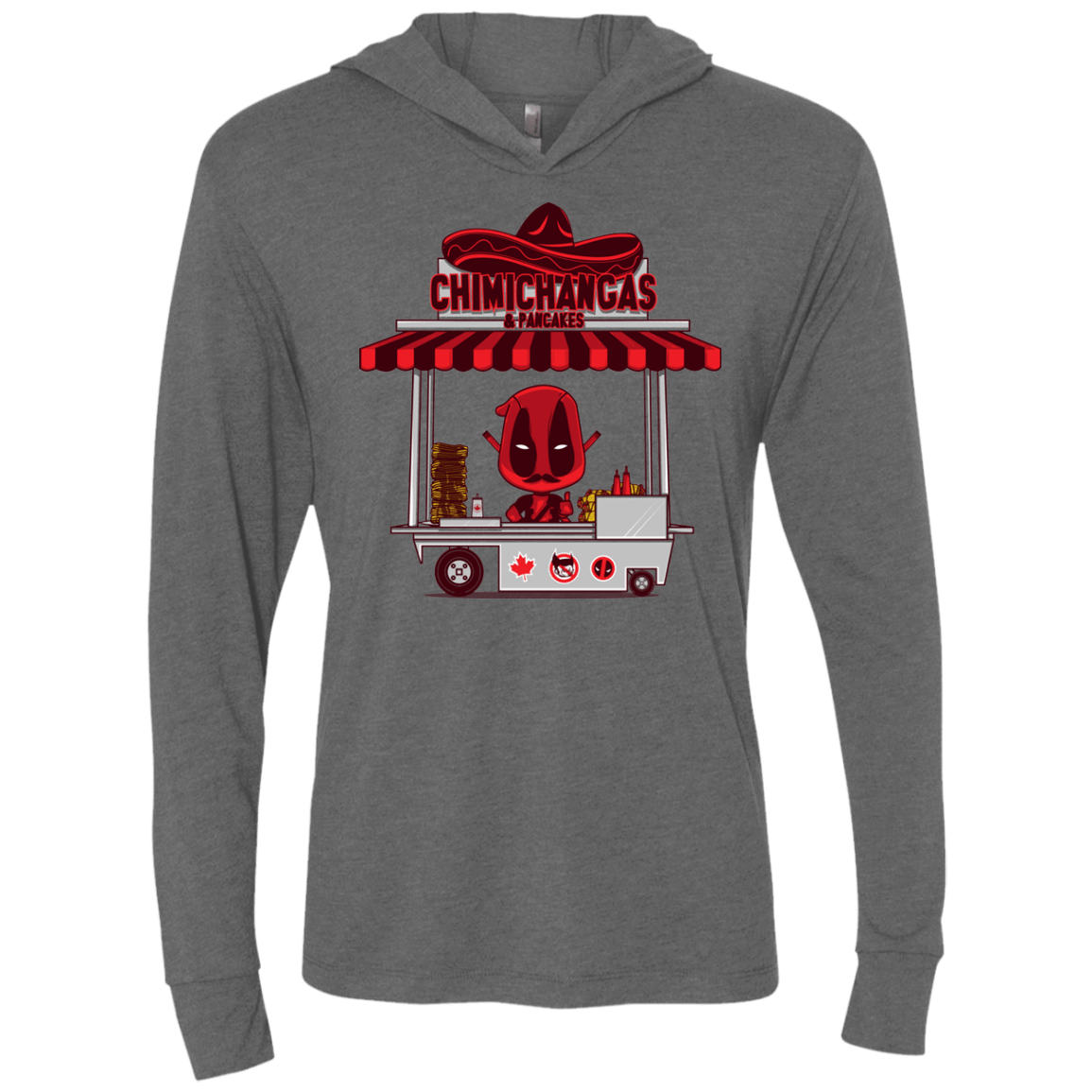 T-Shirts Premium Heather / X-Small CHIMICHANGAS & PANCAKES Triblend Long Sleeve Hoodie Tee