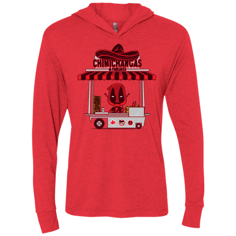 T-Shirts Vintage Red / X-Small CHIMICHANGAS & PANCAKES Triblend Long Sleeve Hoodie Tee