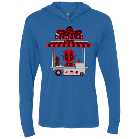 T-Shirts Vintage Royal / X-Small CHIMICHANGAS & PANCAKES Triblend Long Sleeve Hoodie Tee