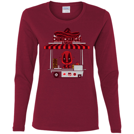 T-Shirts Cardinal / S CHIMICHANGAS & PANCAKES Women's Long Sleeve T-Shirt