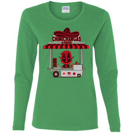 T-Shirts Irish Green / S CHIMICHANGAS & PANCAKES Women's Long Sleeve T-Shirt