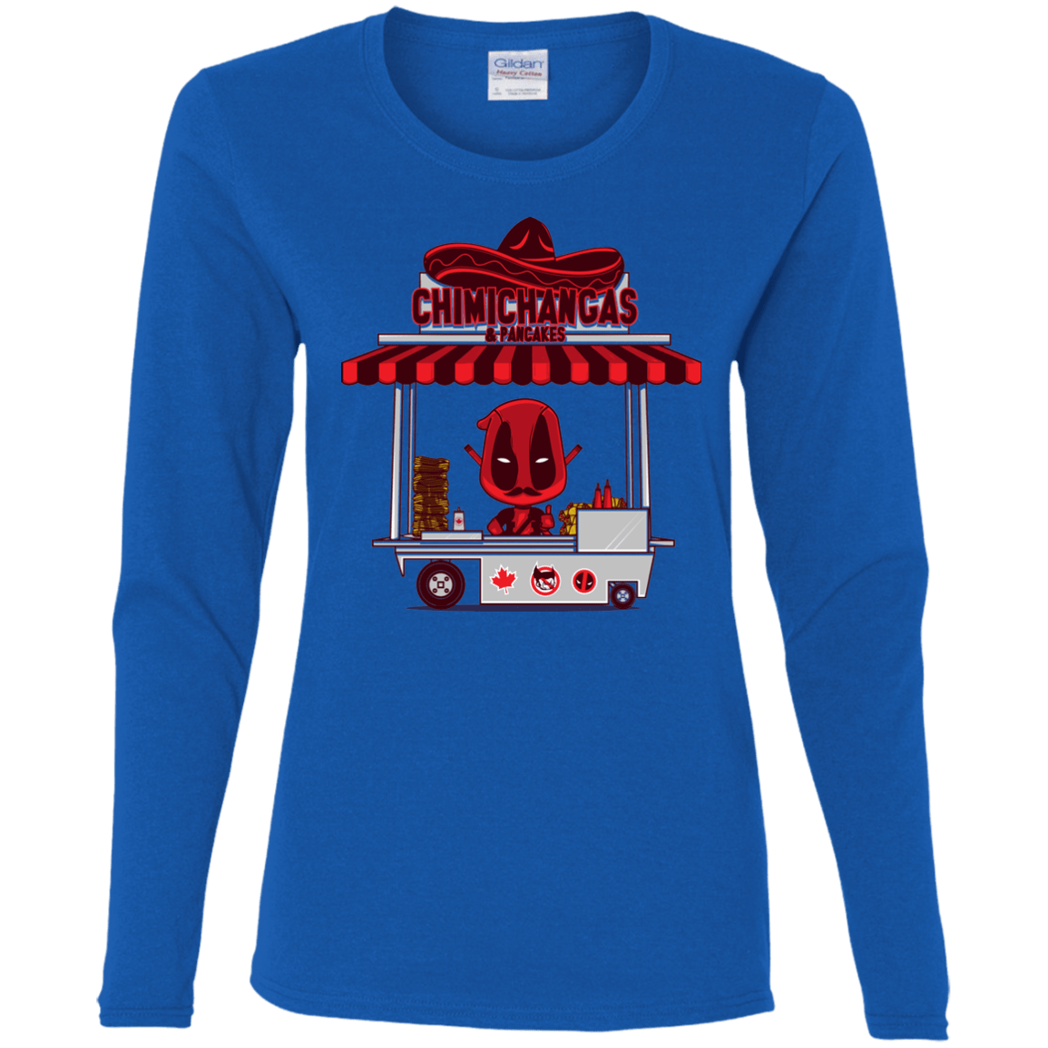 T-Shirts Royal / S CHIMICHANGAS & PANCAKES Women's Long Sleeve T-Shirt