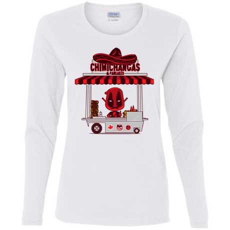 T-Shirts White / S CHIMICHANGAS & PANCAKES Women's Long Sleeve T-Shirt
