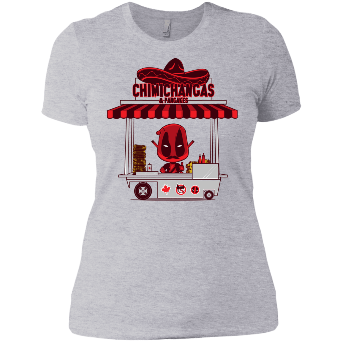 T-Shirts Heather Grey / X-Small CHIMICHANGAS & PANCAKES Women's Premium T-Shirt