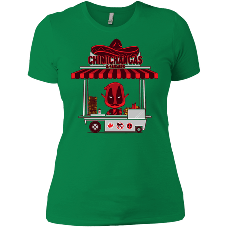 T-Shirts Kelly Green / X-Small CHIMICHANGAS & PANCAKES Women's Premium T-Shirt