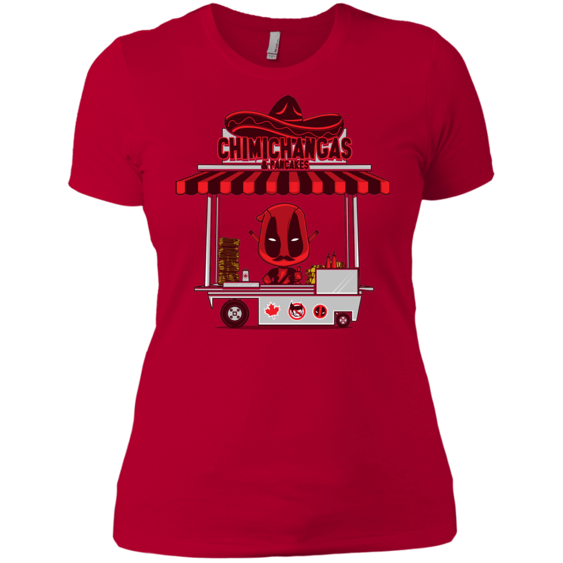 T-Shirts Red / X-Small CHIMICHANGAS & PANCAKES Women's Premium T-Shirt
