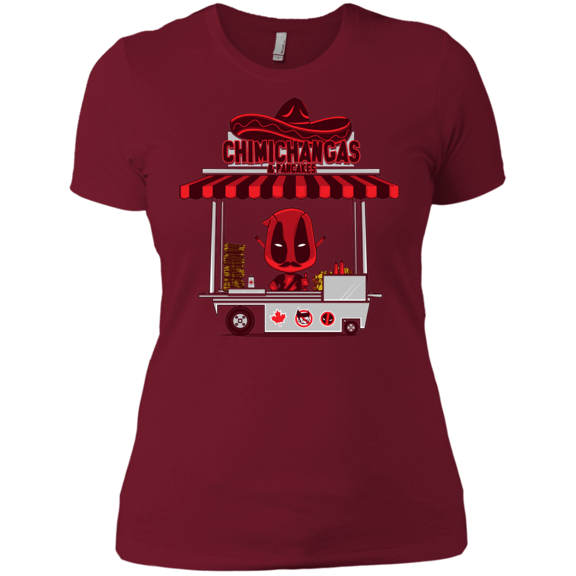 T-Shirts Scarlet / X-Small CHIMICHANGAS & PANCAKES Women's Premium T-Shirt
