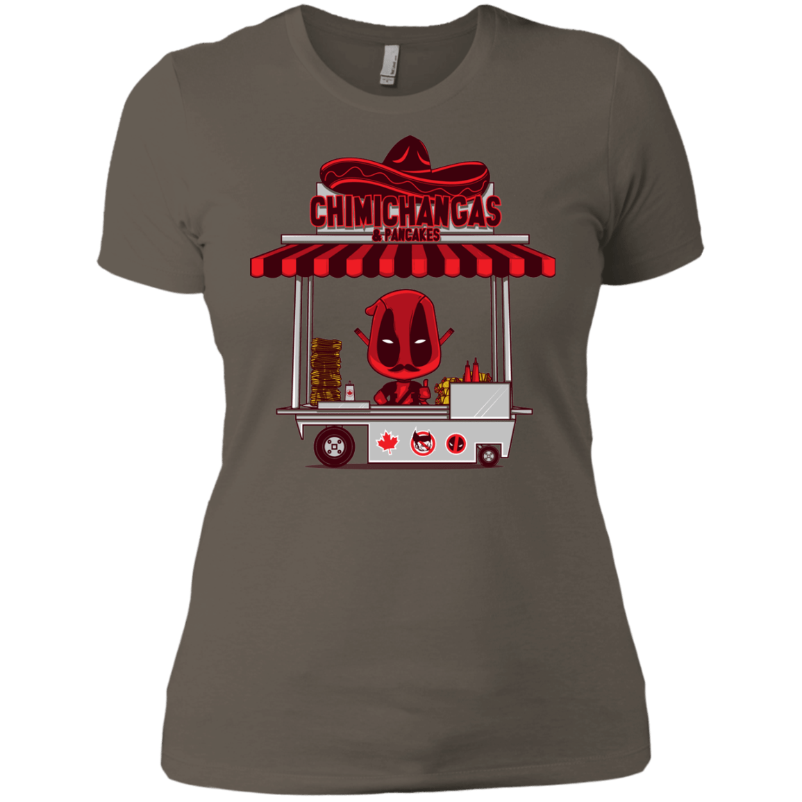 T-Shirts Warm Grey / X-Small CHIMICHANGAS & PANCAKES Women's Premium T-Shirt