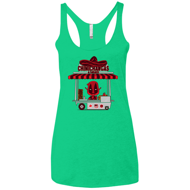 T-Shirts Envy / X-Small CHIMICHANGAS & PANCAKES Women's Triblend Racerback Tank