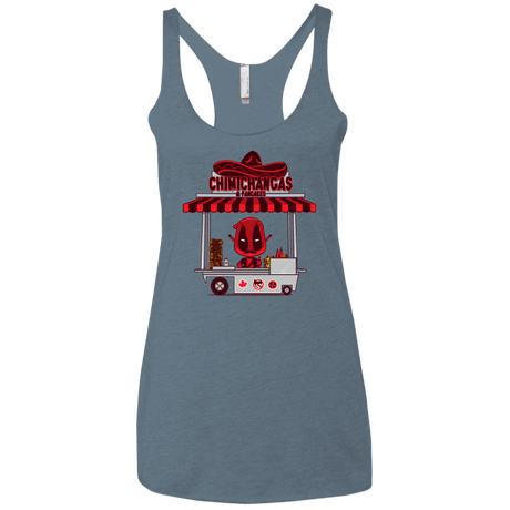 T-Shirts Indigo / X-Small CHIMICHANGAS & PANCAKES Women's Triblend Racerback Tank