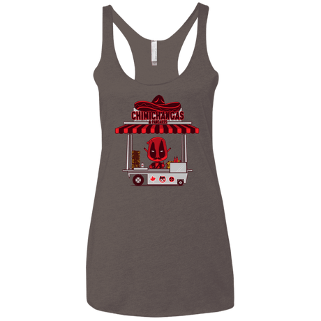 T-Shirts Macchiato / X-Small CHIMICHANGAS & PANCAKES Women's Triblend Racerback Tank