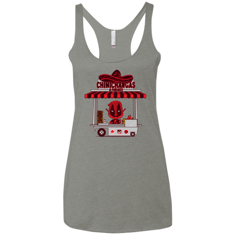 T-Shirts Venetian Grey / X-Small CHIMICHANGAS & PANCAKES Women's Triblend Racerback Tank