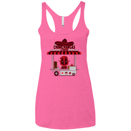 T-Shirts Vintage Pink / X-Small CHIMICHANGAS & PANCAKES Women's Triblend Racerback Tank