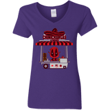 T-Shirts Purple / S CHIMICHANGAS & PANCAKES Women's V-Neck T-Shirt