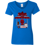 T-Shirts Royal / S CHIMICHANGAS & PANCAKES Women's V-Neck T-Shirt