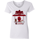 T-Shirts White / S CHIMICHANGAS & PANCAKES Women's V-Neck T-Shirt