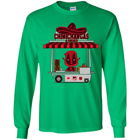T-Shirts Irish Green / YS CHIMICHANGAS & PANCAKES Youth Long Sleeve T-Shirt