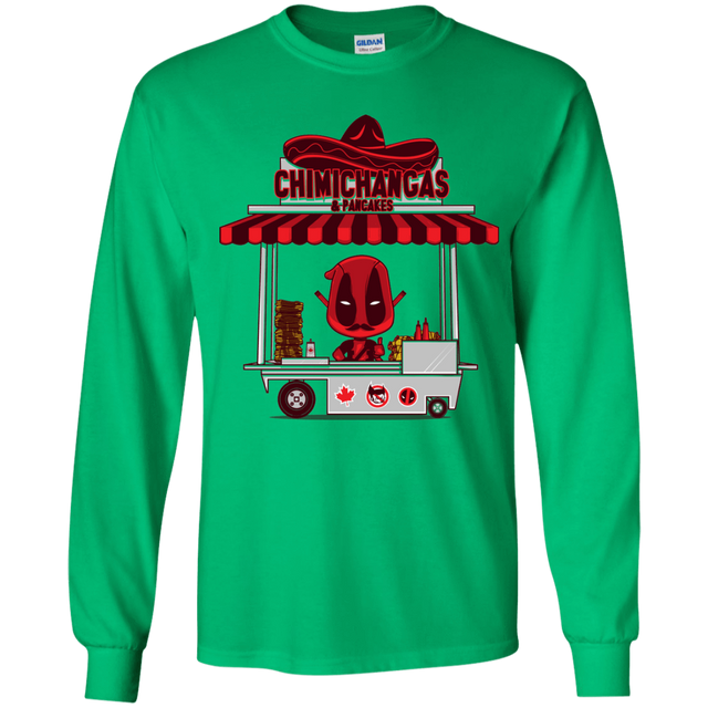 T-Shirts Irish Green / YS CHIMICHANGAS & PANCAKES Youth Long Sleeve T-Shirt