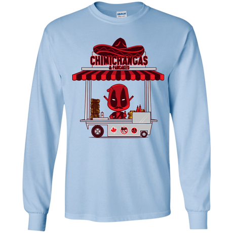 T-Shirts Light Blue / YS CHIMICHANGAS & PANCAKES Youth Long Sleeve T-Shirt