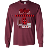 T-Shirts Maroon / YS CHIMICHANGAS & PANCAKES Youth Long Sleeve T-Shirt