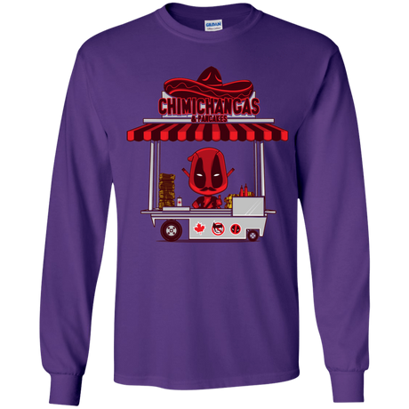 T-Shirts Purple / YS CHIMICHANGAS & PANCAKES Youth Long Sleeve T-Shirt