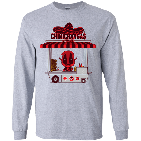 T-Shirts Sport Grey / YS CHIMICHANGAS & PANCAKES Youth Long Sleeve T-Shirt