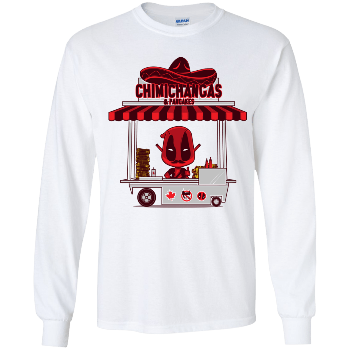T-Shirts White / YS CHIMICHANGAS & PANCAKES Youth Long Sleeve T-Shirt