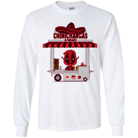 T-Shirts White / YS CHIMICHANGAS & PANCAKES Youth Long Sleeve T-Shirt
