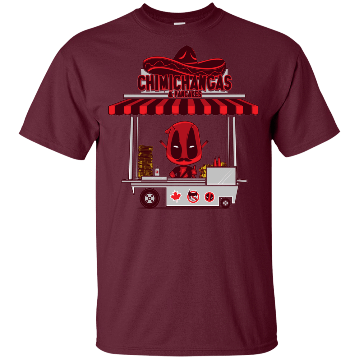 T-Shirts Maroon / YXS CHIMICHANGAS & PANCAKES Youth T-Shirt