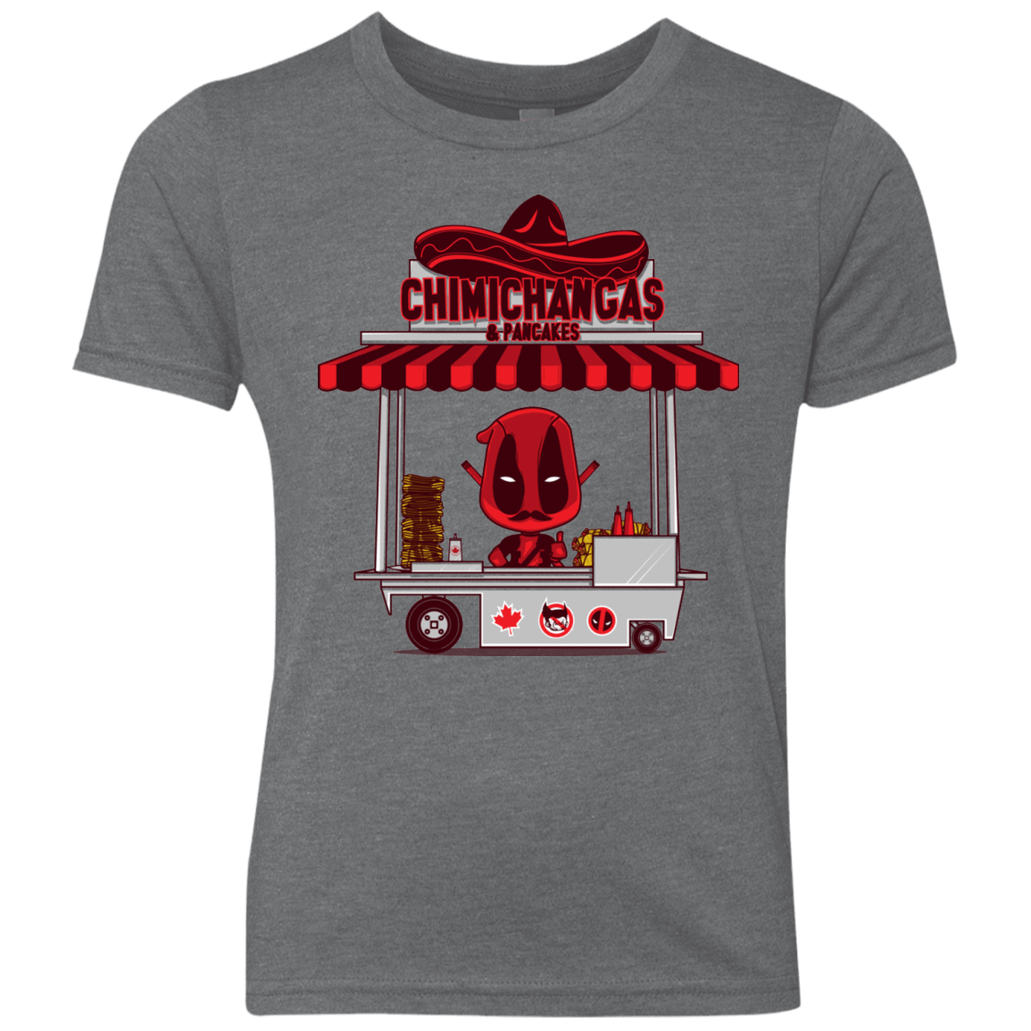 T-Shirts Premium Heather / YXS CHIMICHANGAS & PANCAKES Youth Triblend T-Shirt