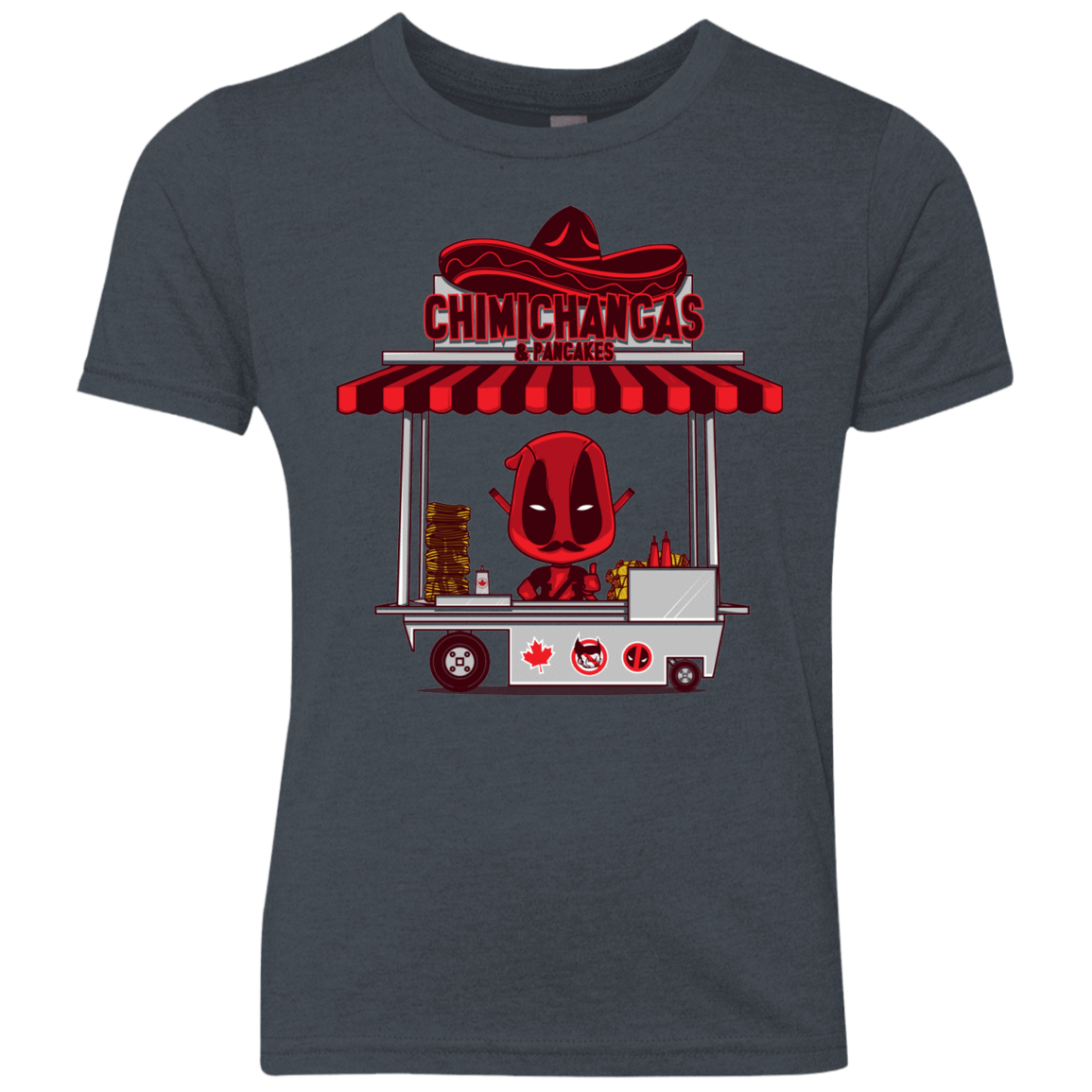 T-Shirts Vintage Navy / YXS CHIMICHANGAS & PANCAKES Youth Triblend T-Shirt