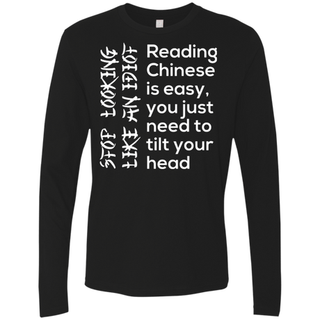 T-Shirts Black / Small Chinese Men's Premium Long Sleeve