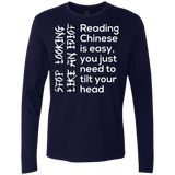 T-Shirts Midnight Navy / Small Chinese Men's Premium Long Sleeve