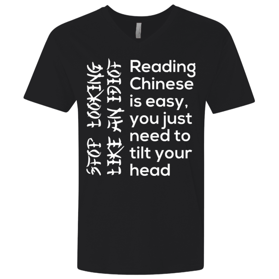 T-Shirts Black / X-Small Chinese Men's Premium V-Neck