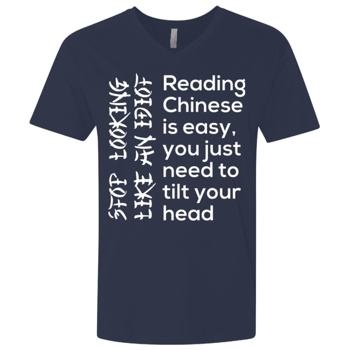 T-Shirts Midnight Navy / X-Small Chinese Men's Premium V-Neck