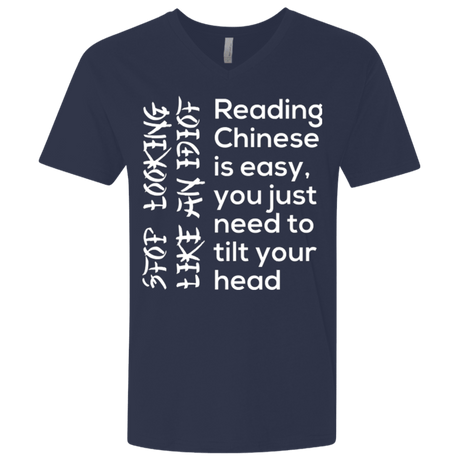 T-Shirts Midnight Navy / X-Small Chinese Men's Premium V-Neck