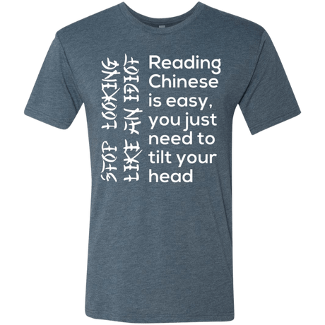 T-Shirts Indigo / Small Chinese Men's Triblend T-Shirt